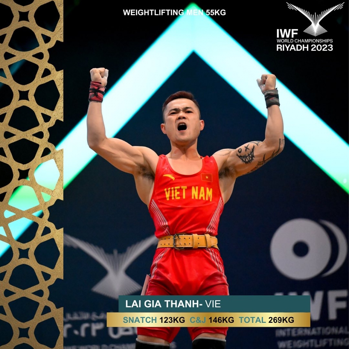 Vietnam wins three golds at 2023 World Weightlifting Championships